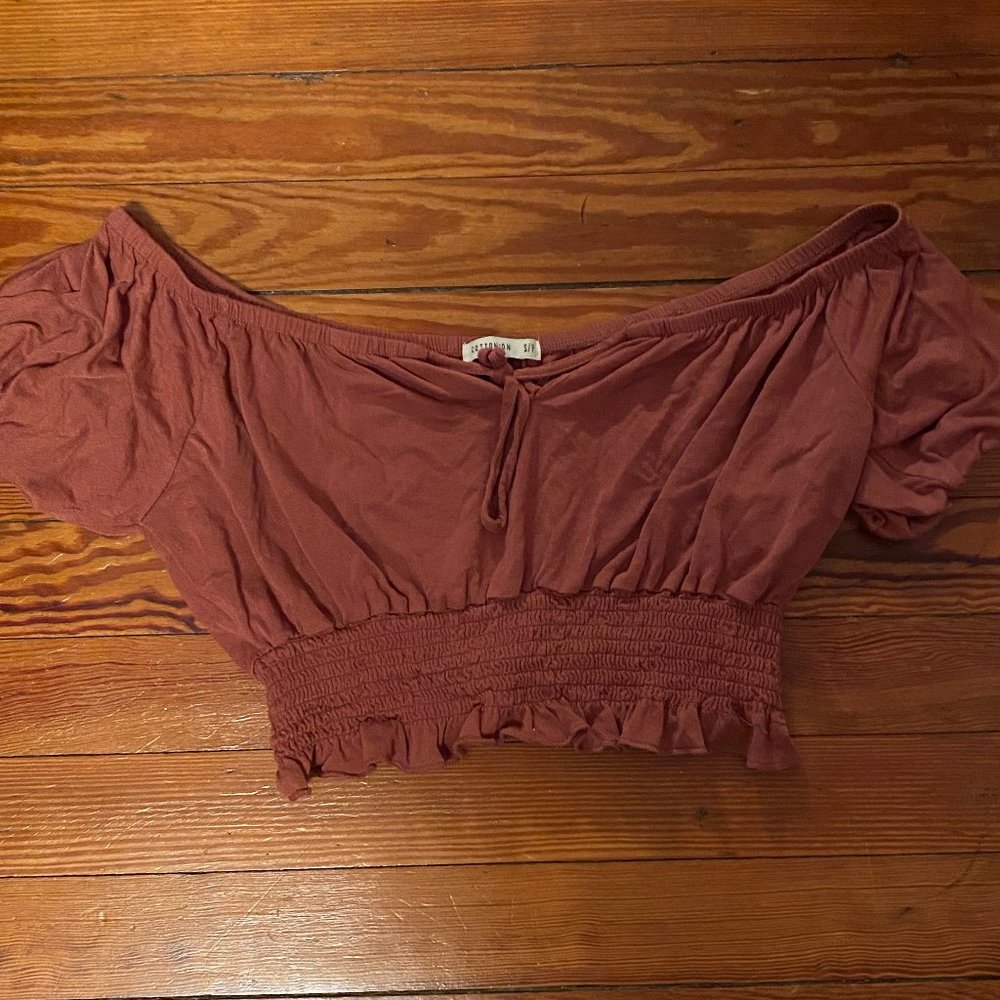 Cotton On Off the Shoulder Crop Top